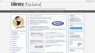 Library Richard: Accessing Newcastle College e-Library