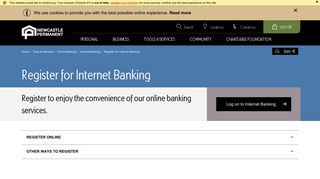 Register For Internet Banking - Newcastle Permanent