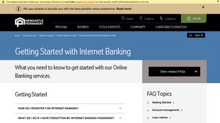 Getting Started with Internet Banking FAQs - Newcastle Permanent