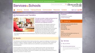 Admissions and Transfers | Services to Schools