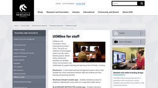 UONline for staff - University of Newcastle