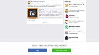 Do you know about the new Blackboard... - Newcastle University ...