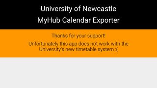 UON myHub Calendar Exporter