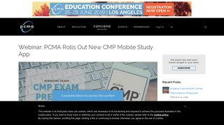 Webinar: PCMA Rolls Out New CMP Mobile Study App - PCMA.org