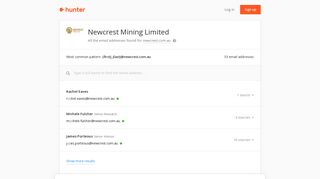 Newcrest Mining Limited - email addresses & email format • Hunter