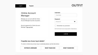 Log In - Online Account Manager | Outfit