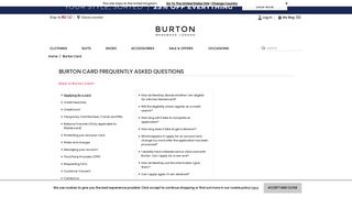 Burton Mastercard FAQs & Contact Us - Burton Menswear