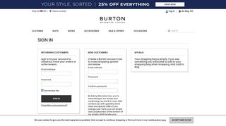 Burton Menswear - LogonForm
