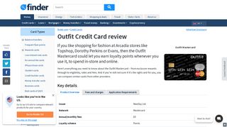 Outfit Credit Card Review | January 2019 | finder UK