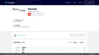 Newday Reviews | Read Customer Service Reviews of newday.co.uk