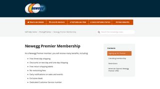 Newegg Premier Membership – Newegg Knowledge Base