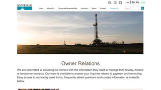 Owner Relations - Newfield Exploration