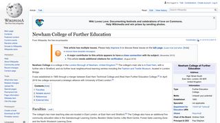 Newham College of Further Education - Wikipedia