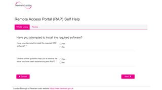 RAP - Newham Online Forms