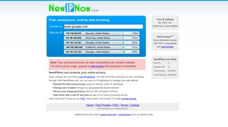 New IP Now: Change Your IP! Free anonymous web browsing.