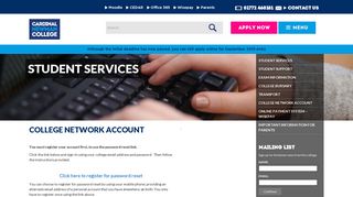College Network Account - Cardinal Newman College