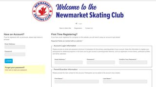 Login - Newmarket Skating Club