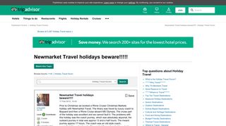 Newmarket Travel holidays beware!!!!! - Holiday Travel Message ...