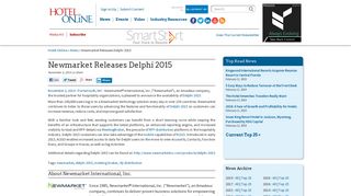 Newmarket Releases Delphi 2015 | Hotel Online