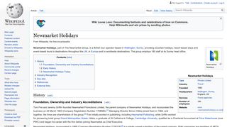Newmarket Holidays - Wikipedia