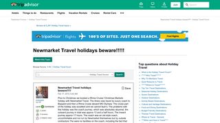 Newmarket Travel holidays beware!!!!! - Holiday Travel Forum ...