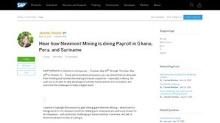 Hear how Newmont Mining is doing Payroll in Ghana ... - SAP Blogs