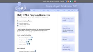 Baby TALK Program Resources | Baby TALK