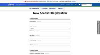 Account Log-in - Newport Corporation