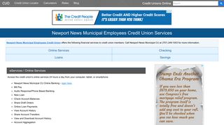 Newport News Municipal Employees Credit Union Services: Savings ...
