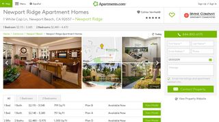 Newport Ridge Apartment Homes Apartments - Newport Beach, CA ...