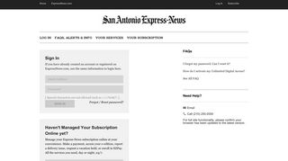 Manage Your Subscription on Any Device - San Antonio Express-News
