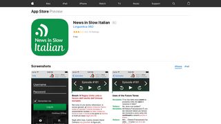 News in Slow Italian on the App Store - iTunes - Apple