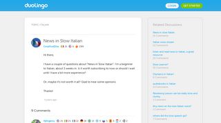 News in Slow Italian - Duolingo Forum