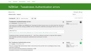 Tweaknews Authentication errors - NZBGet Forum