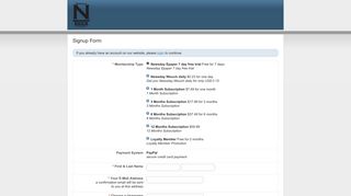 Signup Form - N Touch