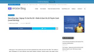 NewsDog App: Signup to Get Rs.50 + Refer & Earn Rs.20 Paytm ...