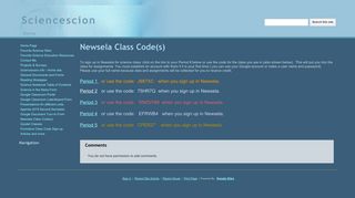 Newsela Class Code(s) - Sciencescion - Google Sites