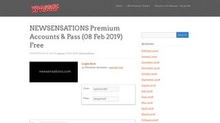 NEWSENSATIONS Premium Accounts & Pass - xpassgf