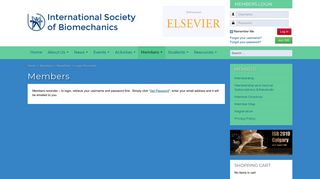 Login Reminder - International Society of Biomechanics