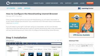 How to Configure the Newshosting Usenet Browser