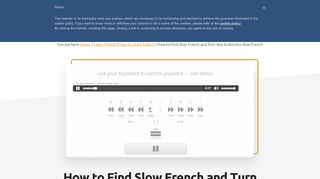 How to Find Slow French and Turn Any Audio into Slow French