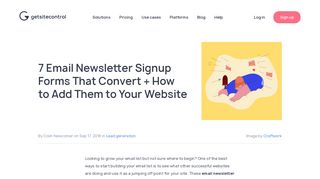 7 Email Newsletter Signup Forms That Convert - GetSiteControl