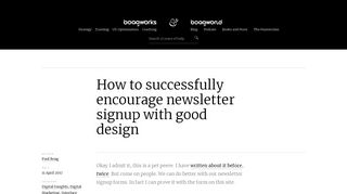 How to successfully encourage newsletter signup with good design