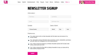 Newsletter Signup - Us Weekly