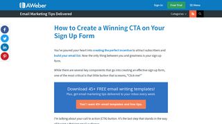 How to Create a Winning CTA on Your Sign Up Form - AWeber Blog