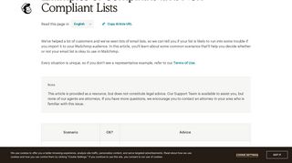 Examples of Compliant and Non-Compliant Lists - MailChimp