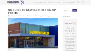 UX guide to newsletter sign-up forms | Be Good To Your Users