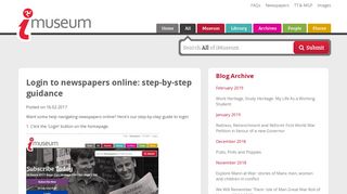 Login to newspapers online: step-by-step guidance iMuseum