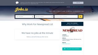 Newspread Ltd Careers, Newspread Ltd Jobs in Ireland jobs.ie