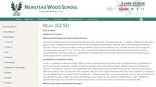 Newstead Wood > Curriculum > Key Stage 4 > Year 11 > Music